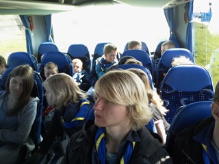 In de bus